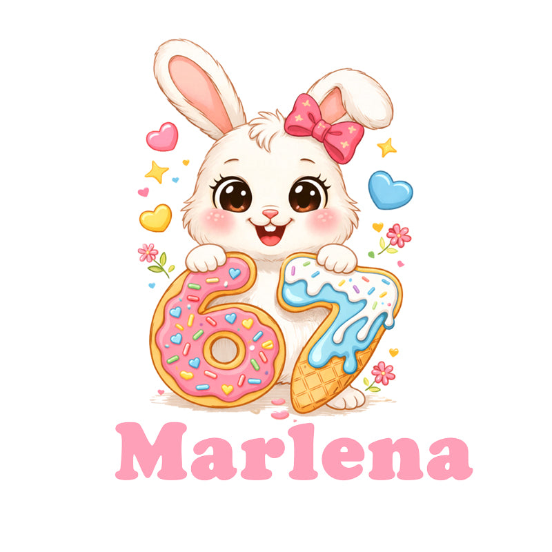 Easter '26 - Bunny Canvas Tote Bag Personalized
