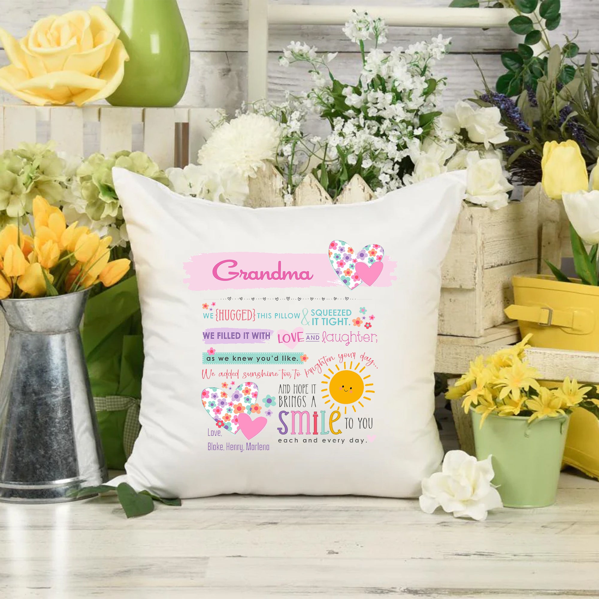 Mother's Day - Hugs Decorative Pillow