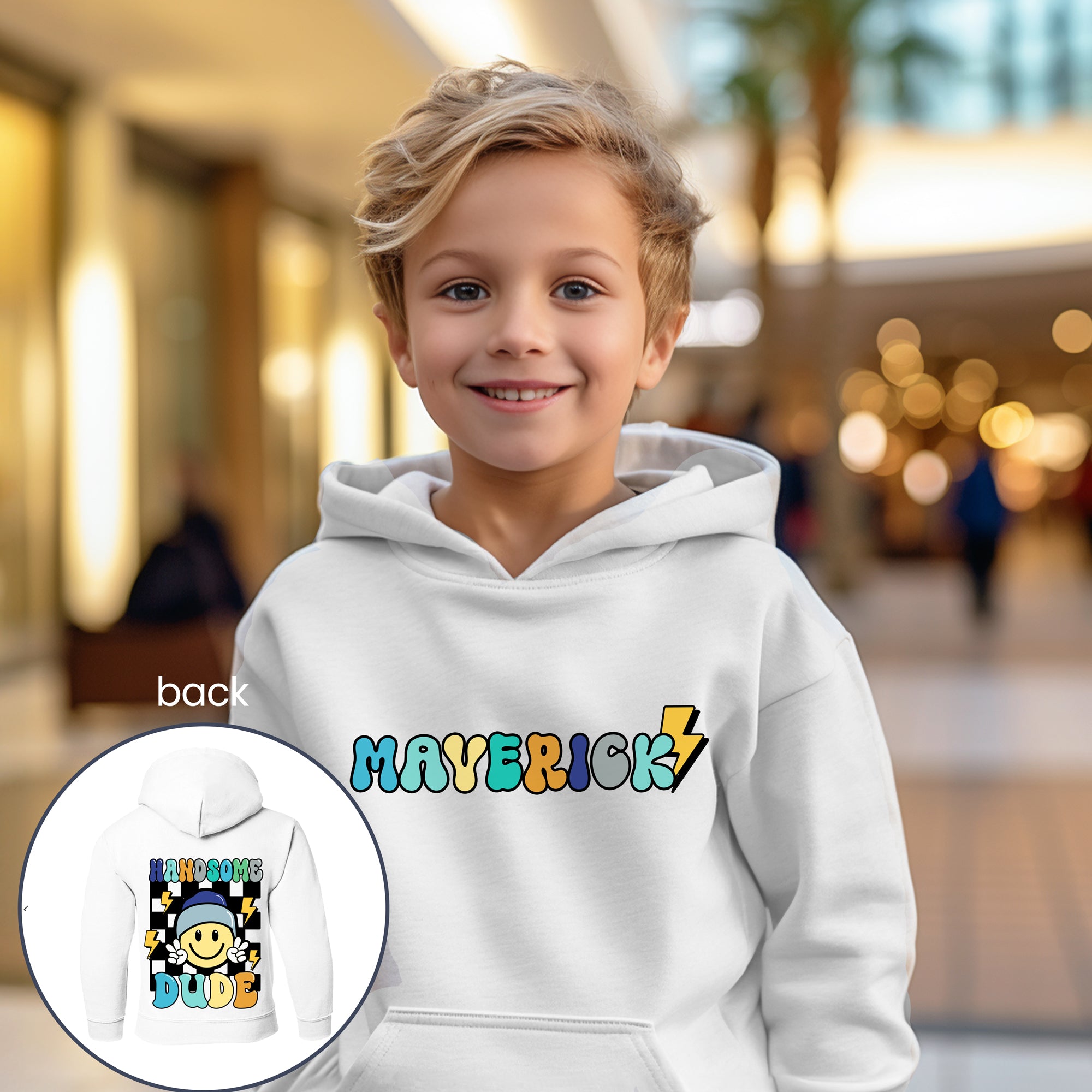 Handsome Dude - Personalized Kids Hoodie