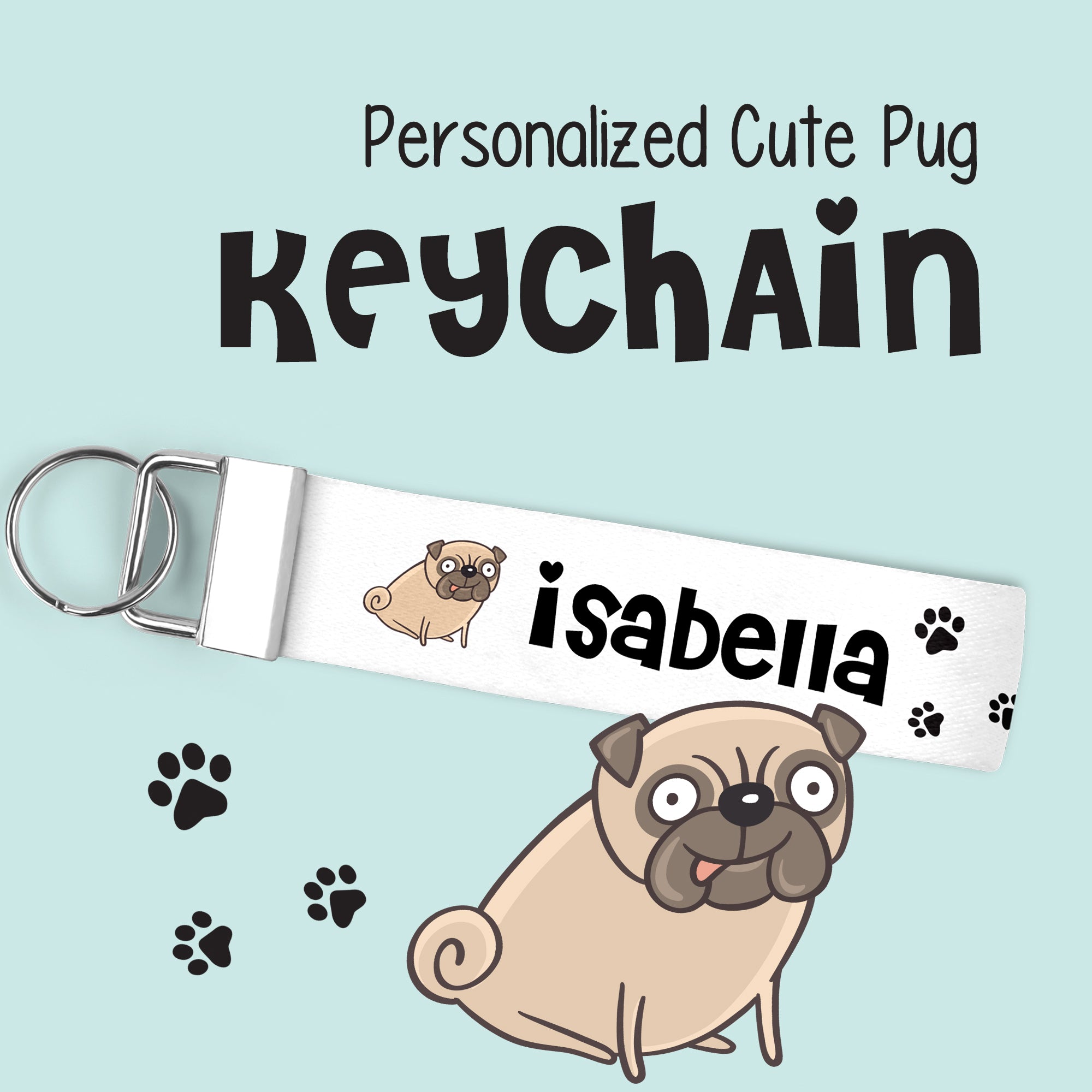 Personalized Cute Dog KeyChain
