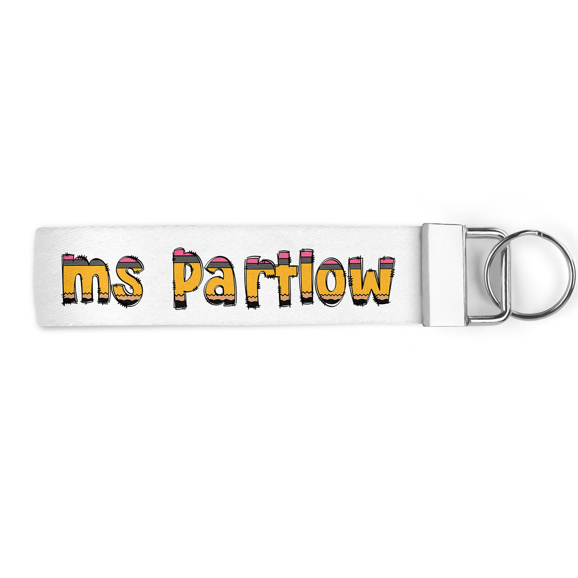 Personalized Pencil Font KeyChain