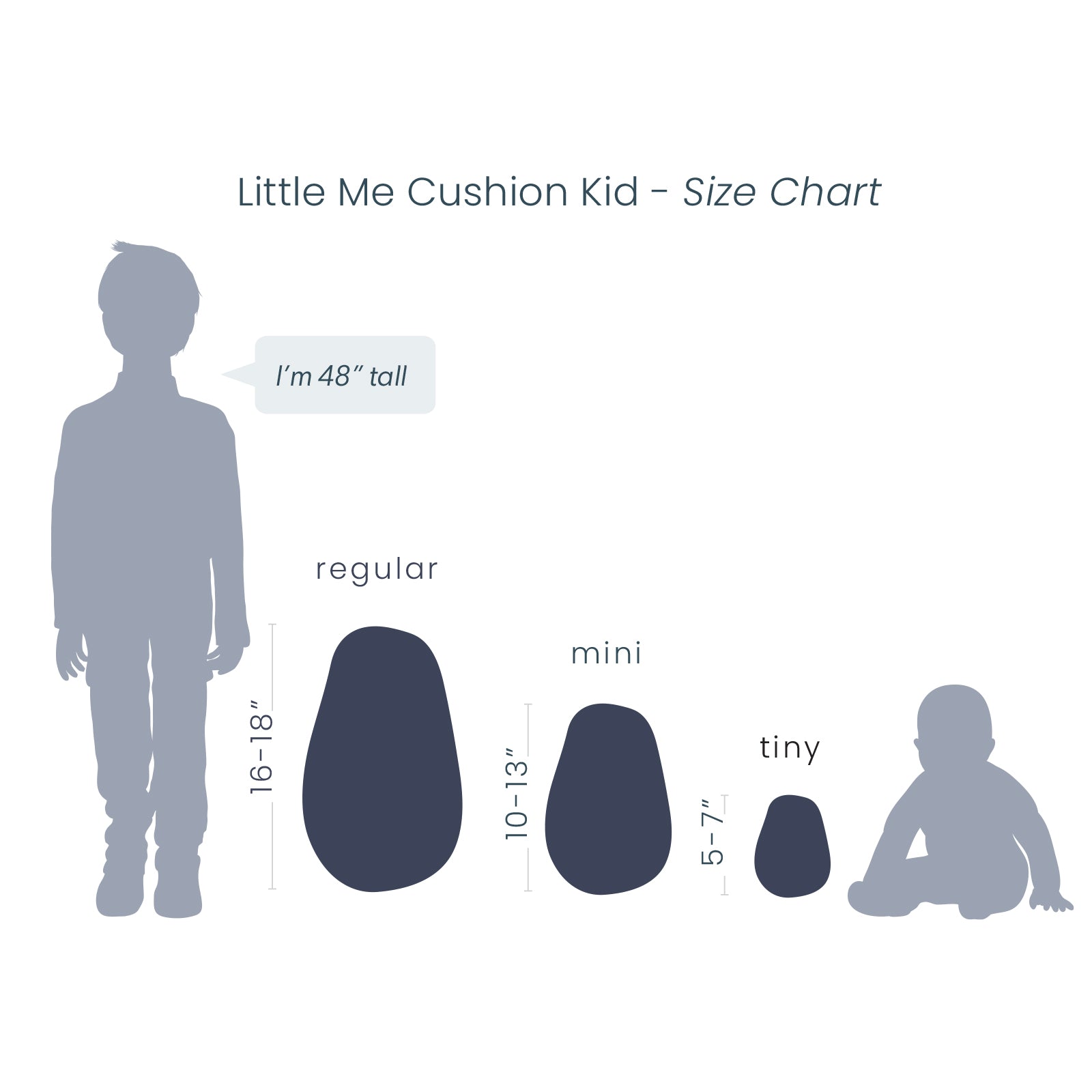 Cushion Kid size chart