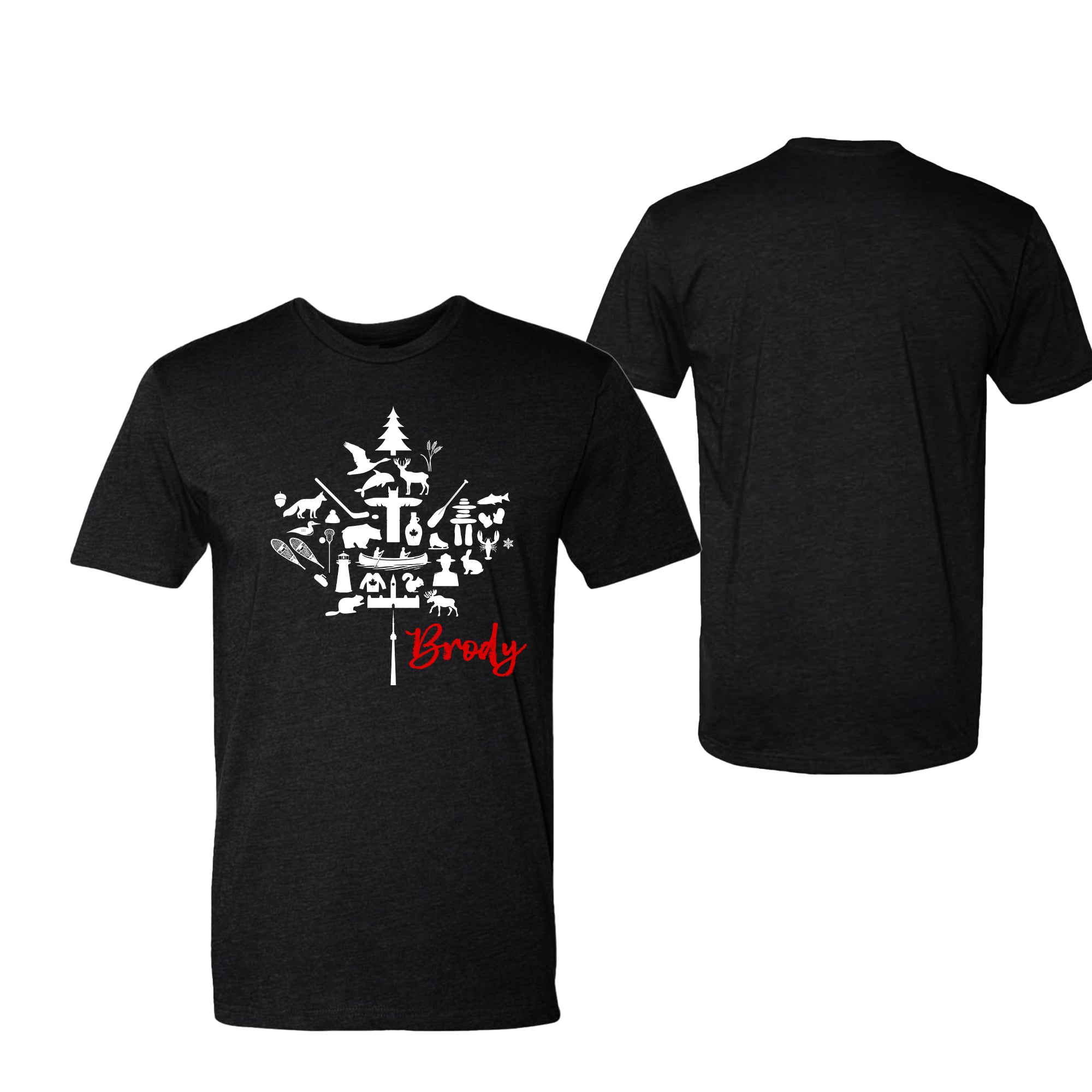 CANADIAN MAPLE LEAF - TSHIRT - Youth And Adult - Little Navy