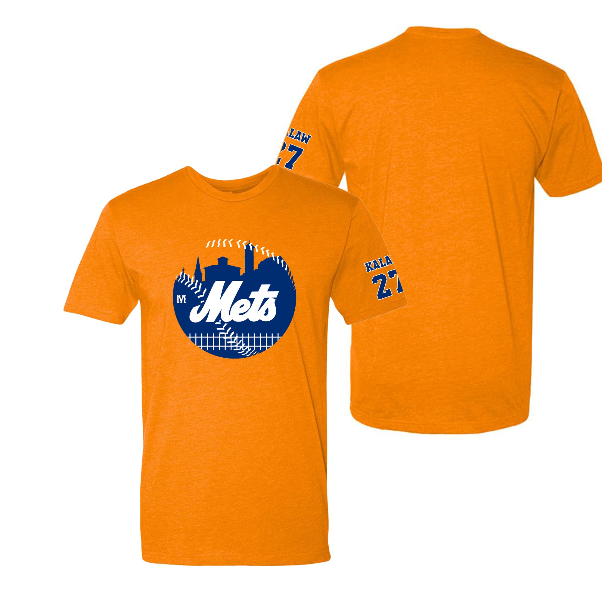 Milton Mets Baseball - Large Blue Mets Logo - Personalized TSHIRT (Adult/Youth)