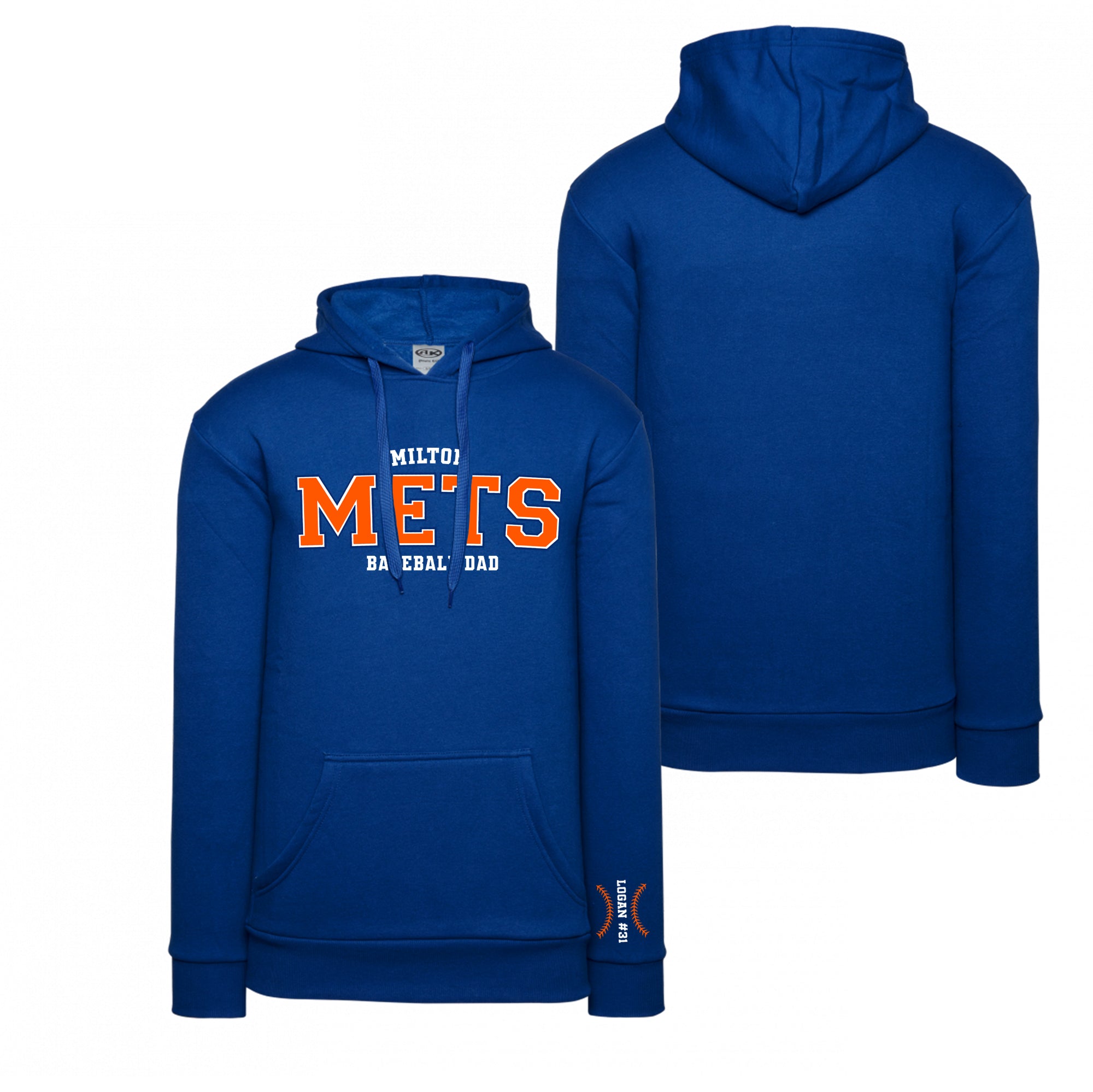 Milton Mets Baseball Varsity Apparel - Personalized Hoodie (Adult/Youth)