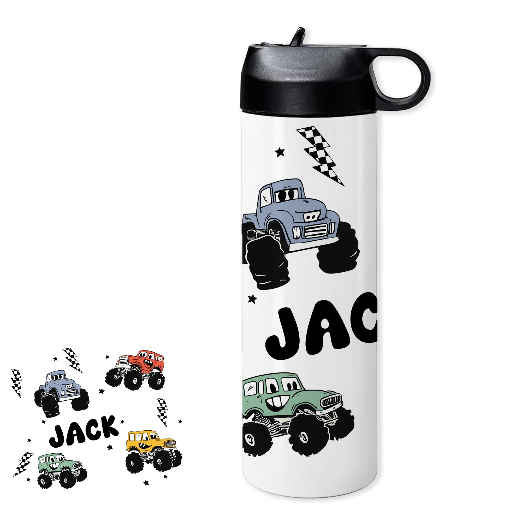 Personalized Sport Water Bottle - Monster School 20 oz.