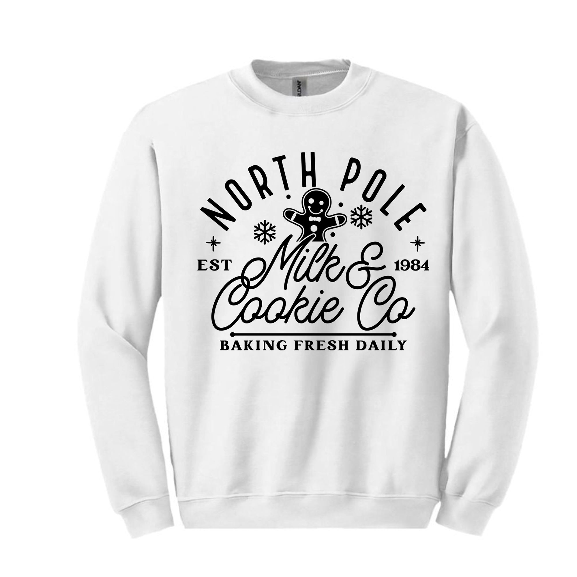 Holiday 2023 - ADULT North Pole Milk 'n Cookie Co -  CREWNECK SWEATSHIRT