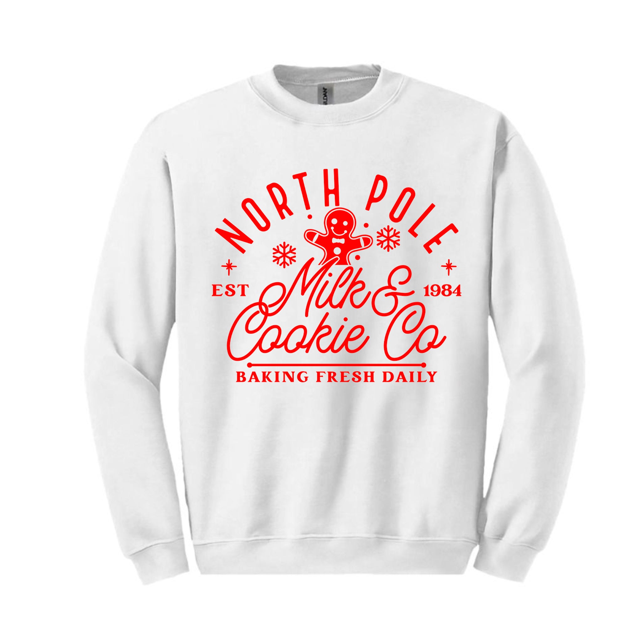 Holiday 2023 - ADULT North Pole Milk 'n Cookie Co -  CREWNECK SWEATSHIRT