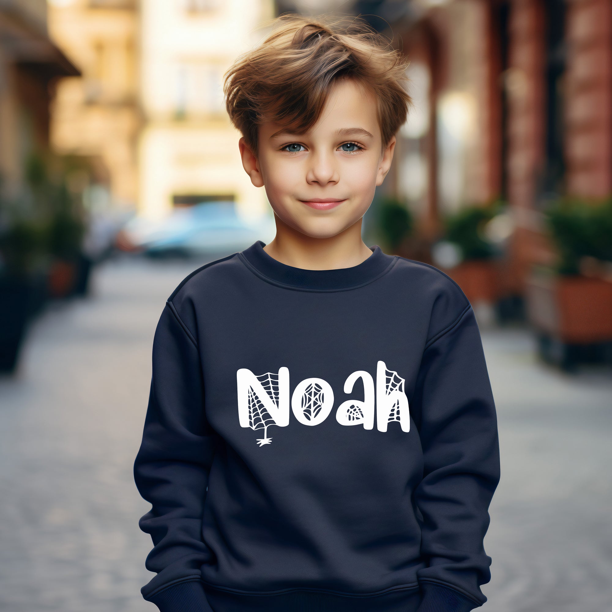 Kids Personalized Web Font - Crewneck Sweatshirt