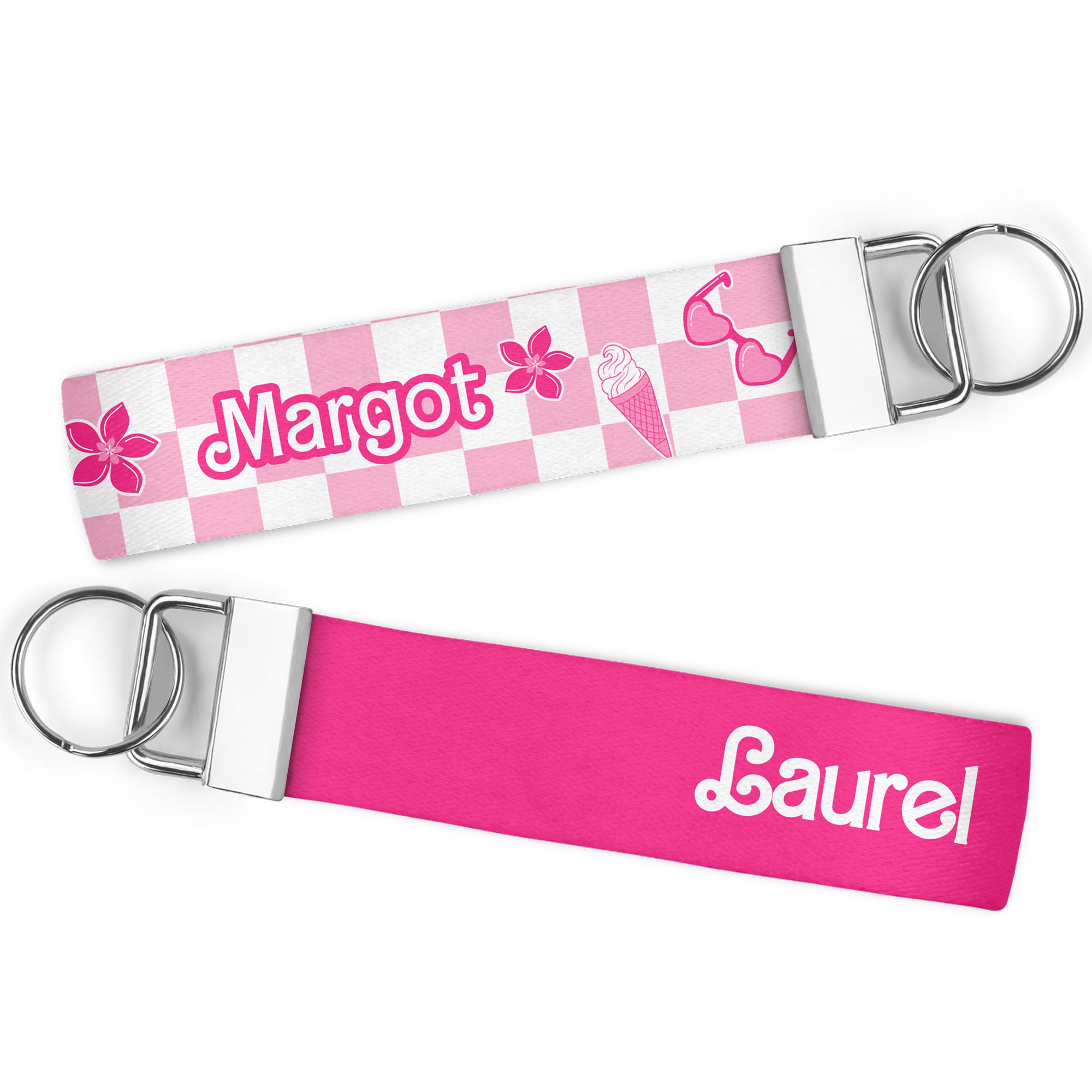 Pink Keychane Personalized Pink World KeyChain - Little Navy