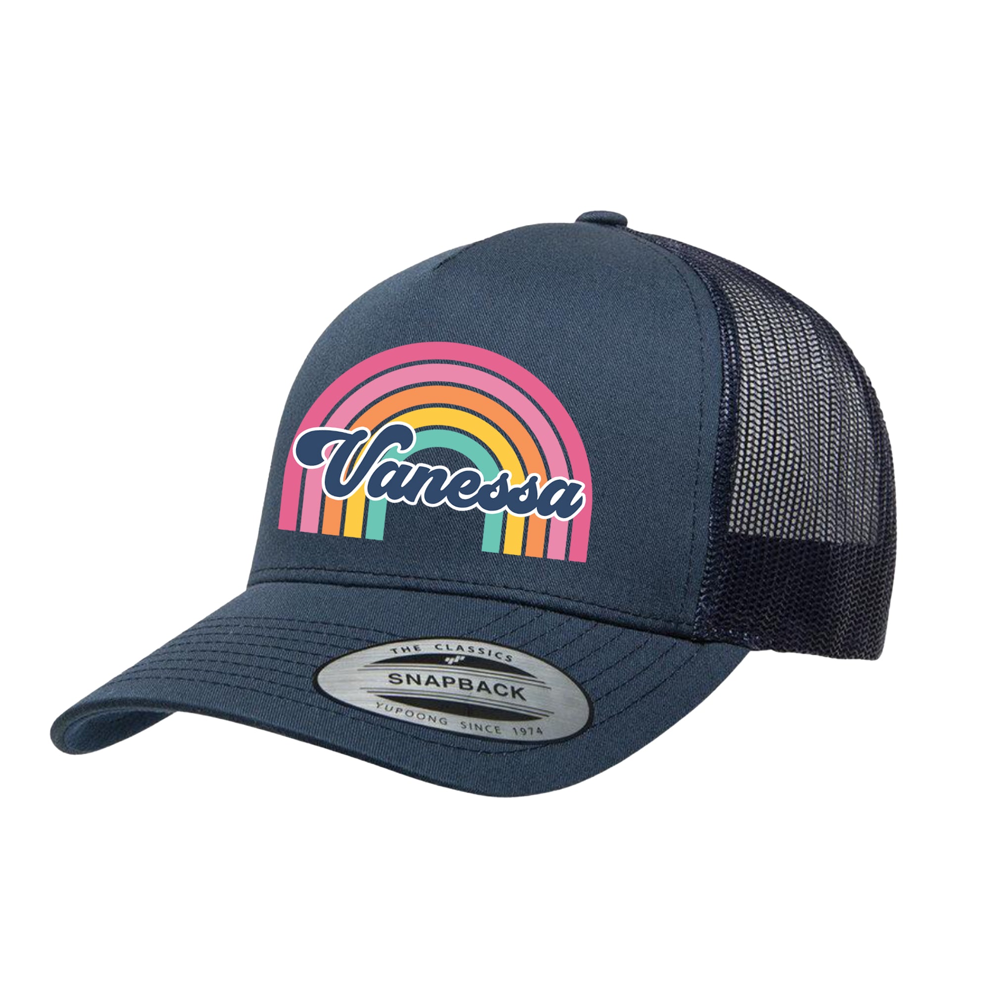 ADULT Personalized Hat - Rainbow Name