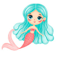 stickylabel_mermaidfriends_aquahairmermaid