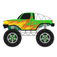 stickylabel_monstertruck_green