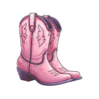 stickylabel_wildwest_pinkboot