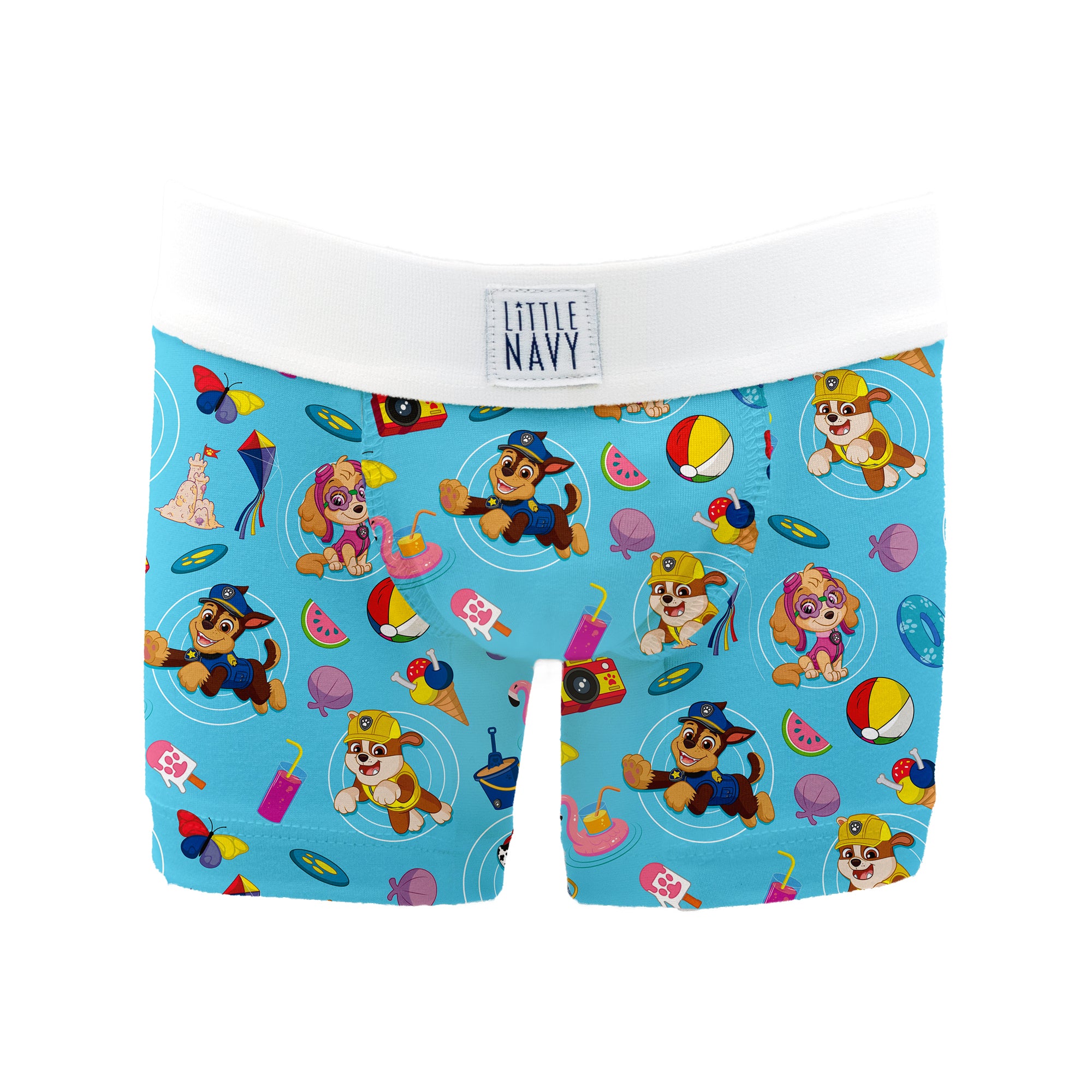 Paw Patrol Kids' Size 6 Blue, Navy & White Briefs With Coloring