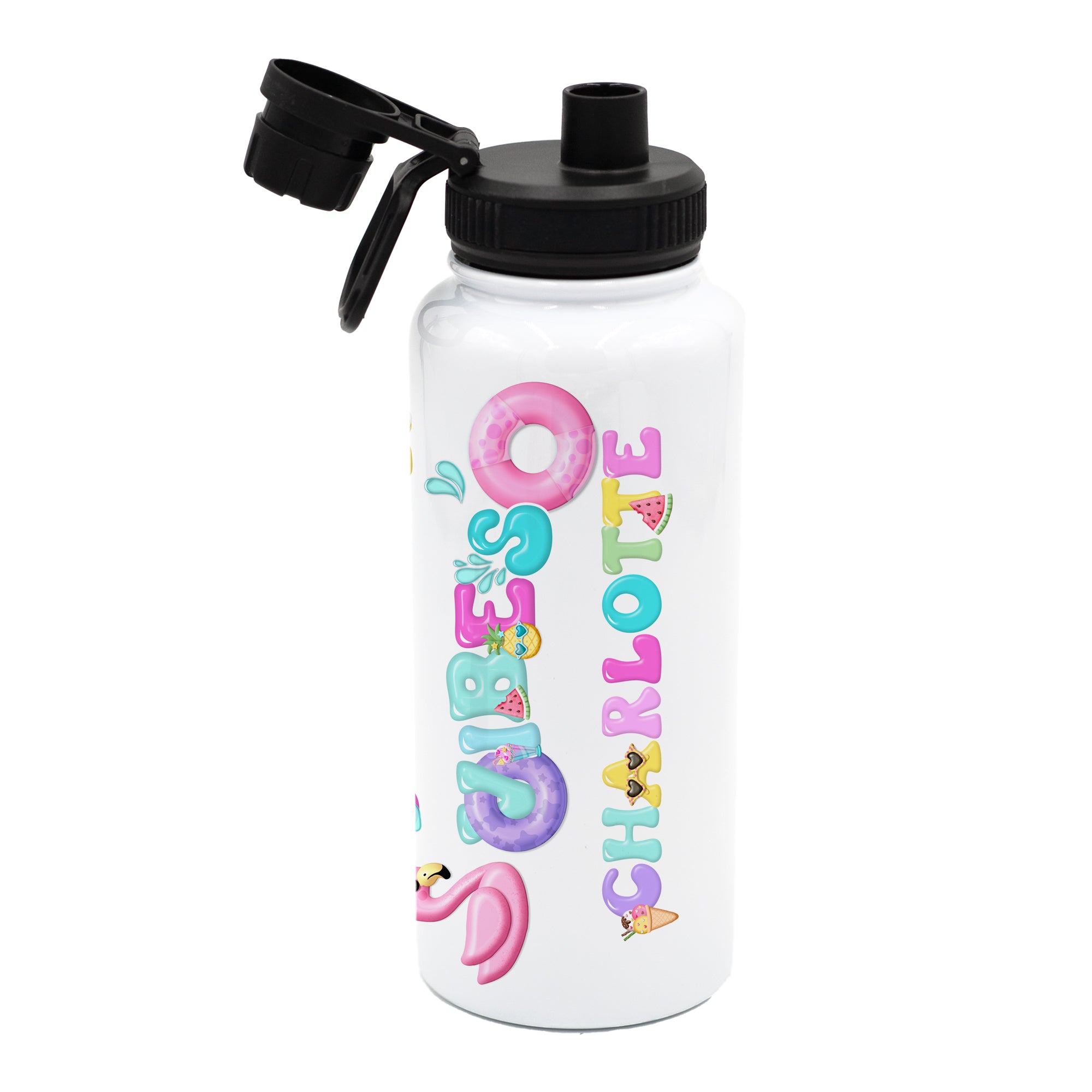 Summer Vibes - Personalized 32 oz Sport Water Bottle