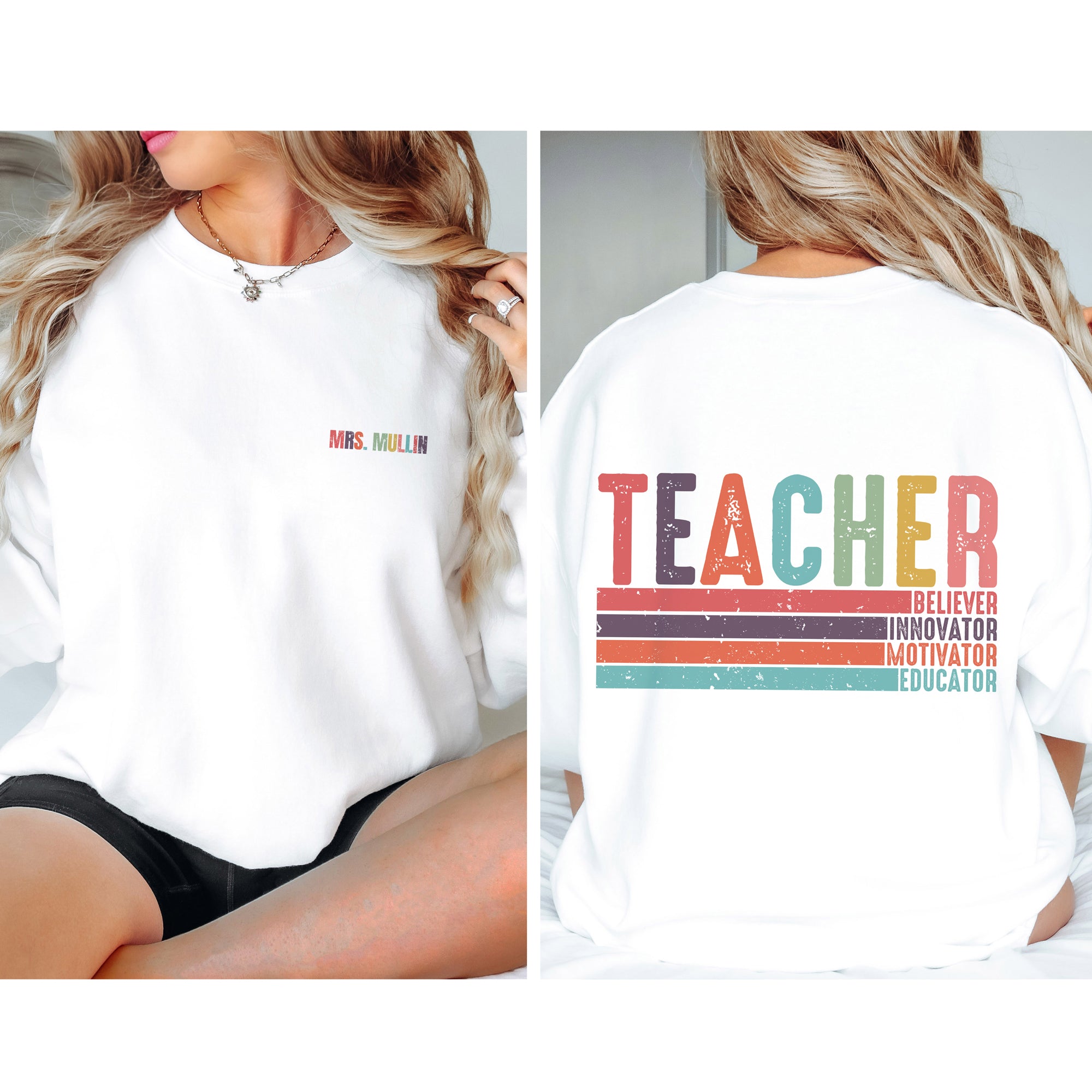 Personalized TEACHER-  CREWNECK SWEATSHIRT