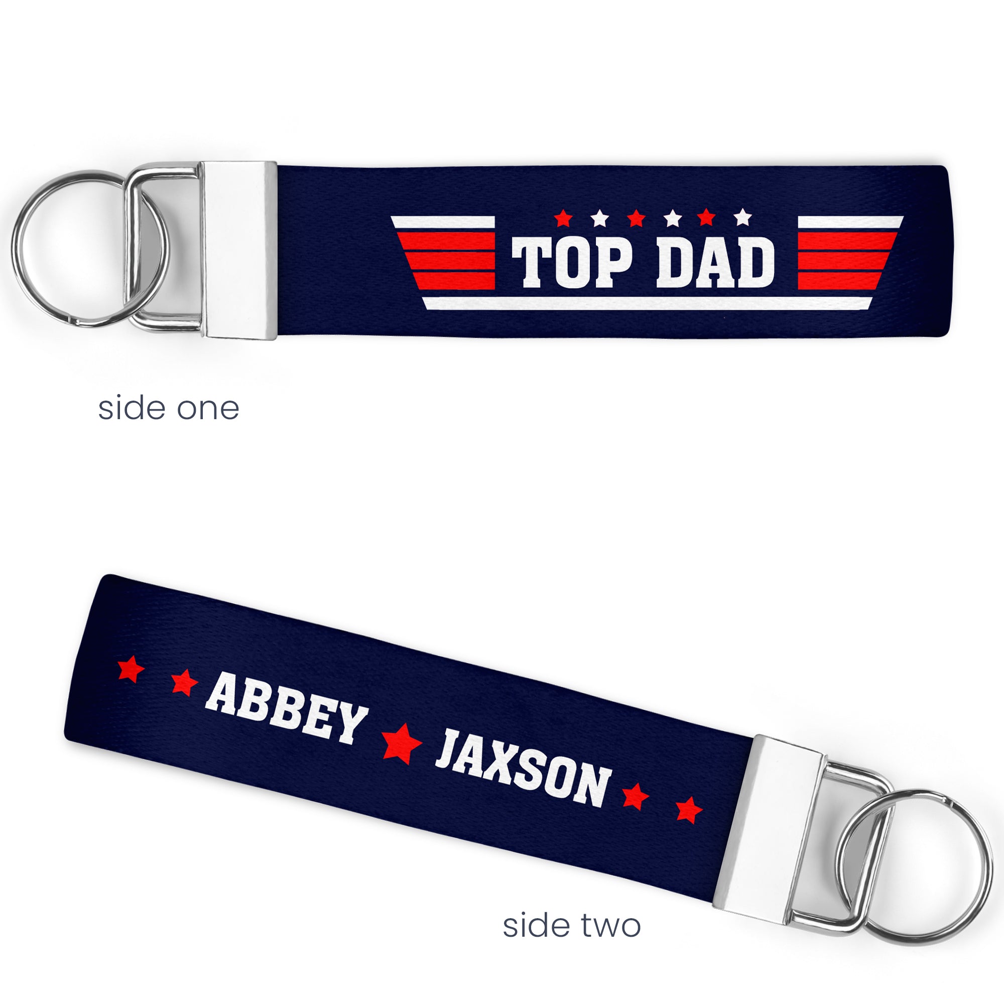 Personalized Top Dad KeyChain