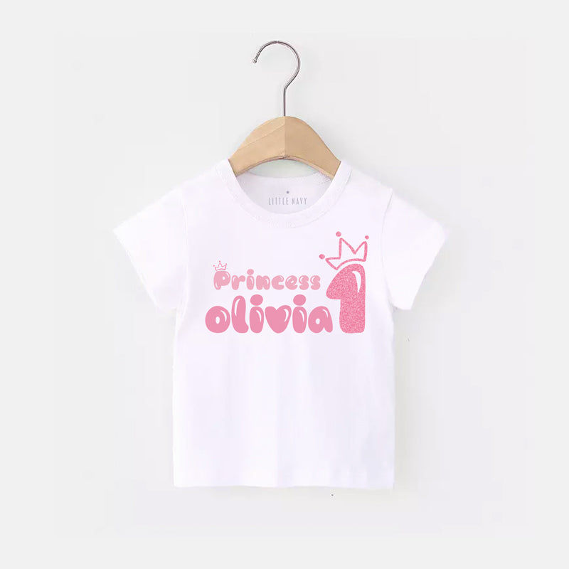 Personalized Princess Birthday T-Shirt - PINK