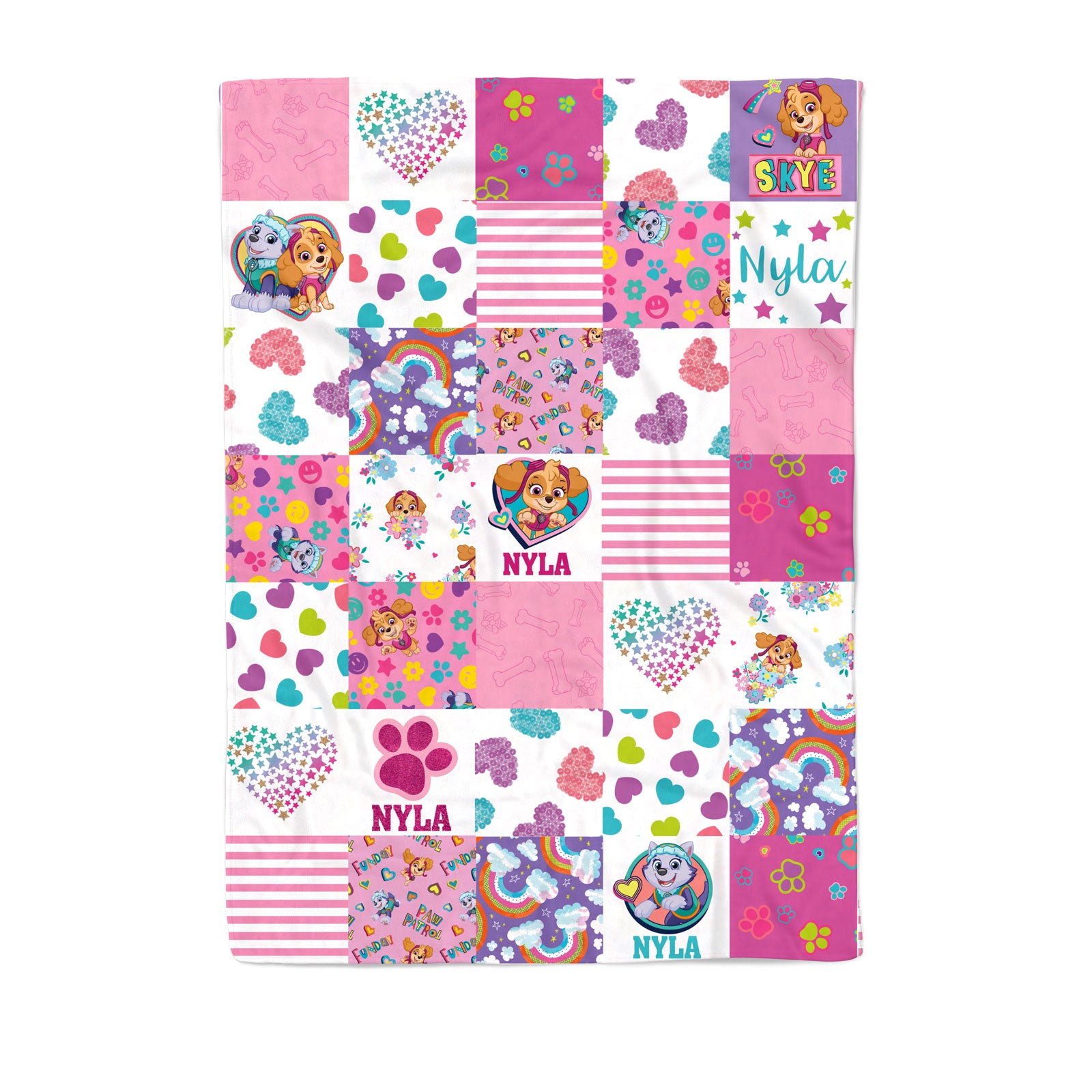Paw Patrol Personalized Quilt Girl Pups