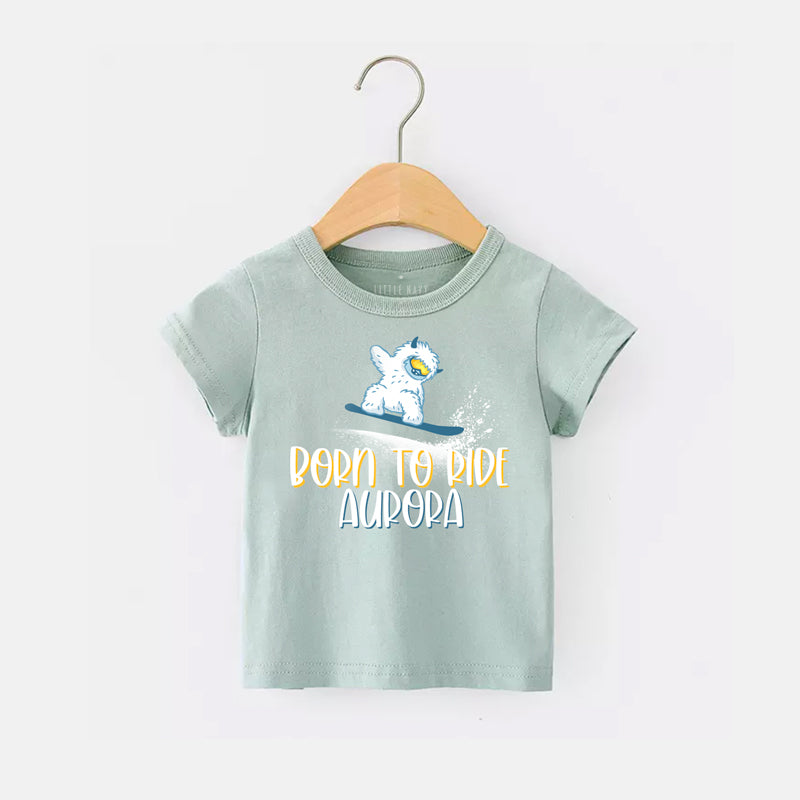 Personalized Yeti Born to Ride T-Shirt