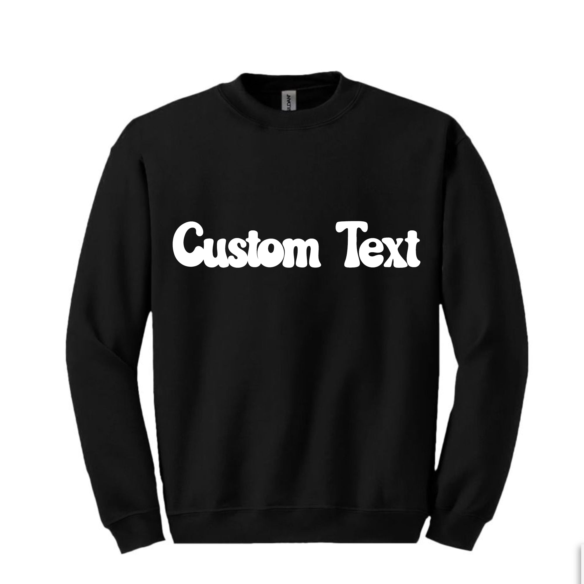 Custom Adult Crew Neck Sweatshirt - BLACK