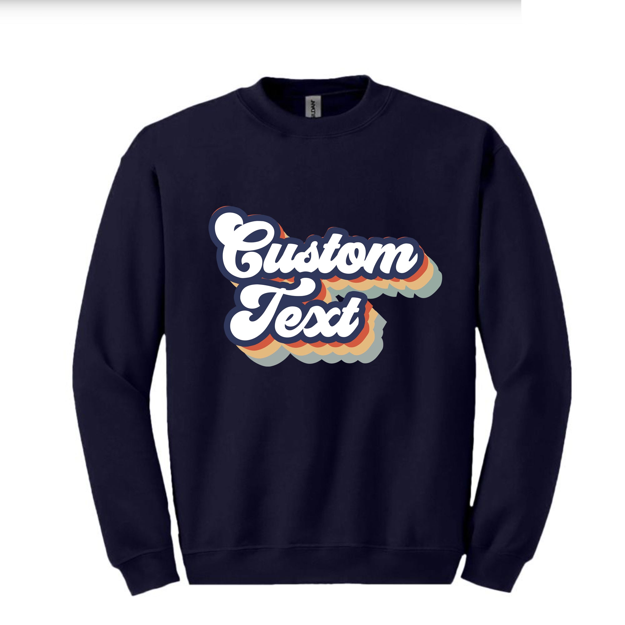 Custom Adult Crew Neck Sweatshirt - NAVY