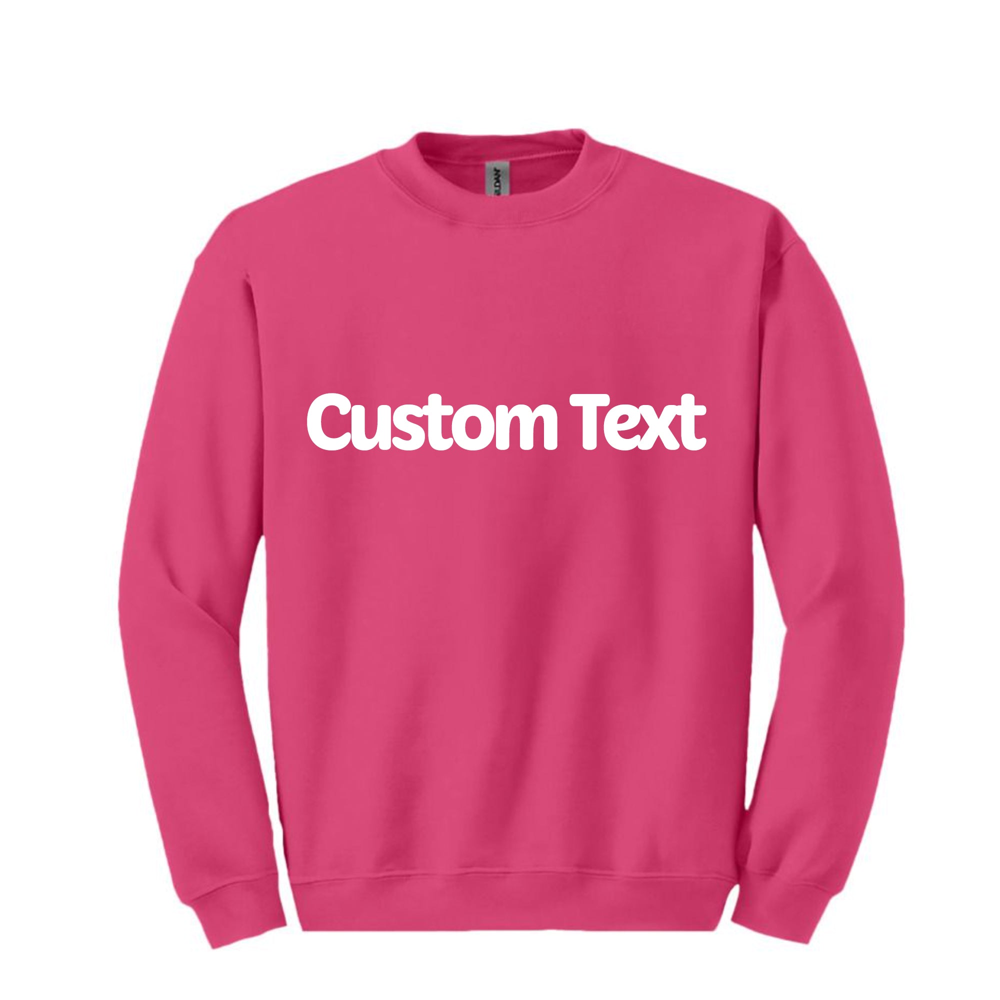 Custom Adult Crew Neck Sweatshirt -DARK PINK
