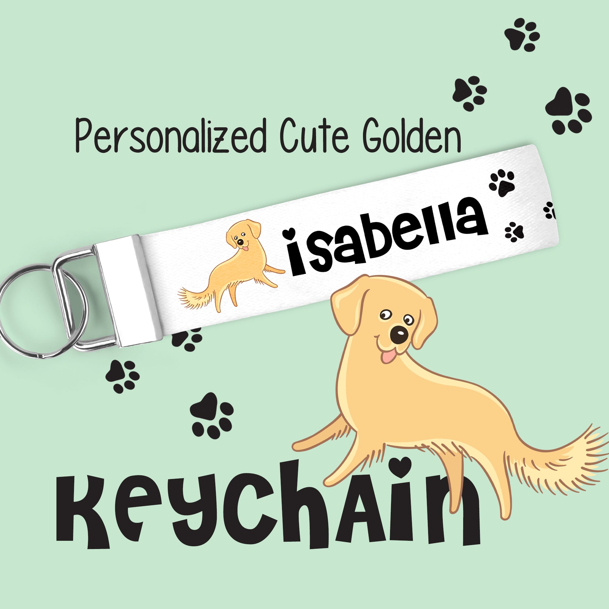 Personalized Cute Dog KeyChain