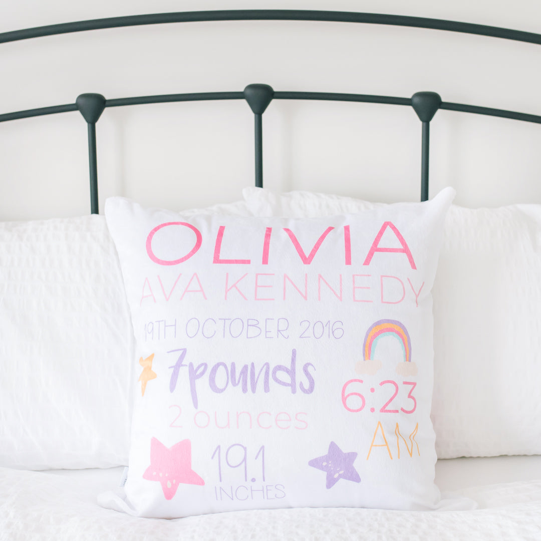 Little Me Collection - Birth Stat Pillow