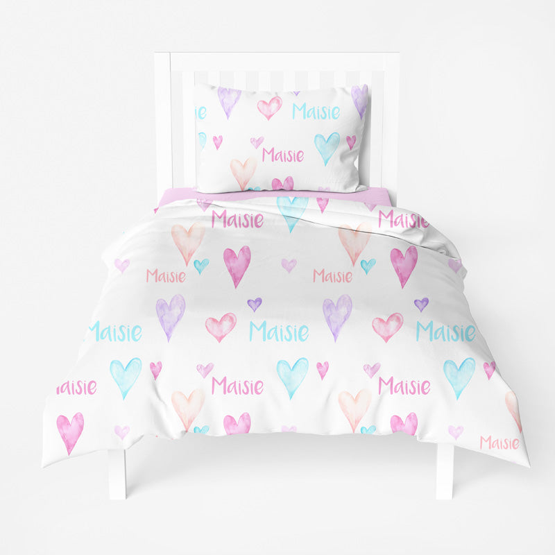 Personalized Twin Duvet Cover and Pillowcase Set