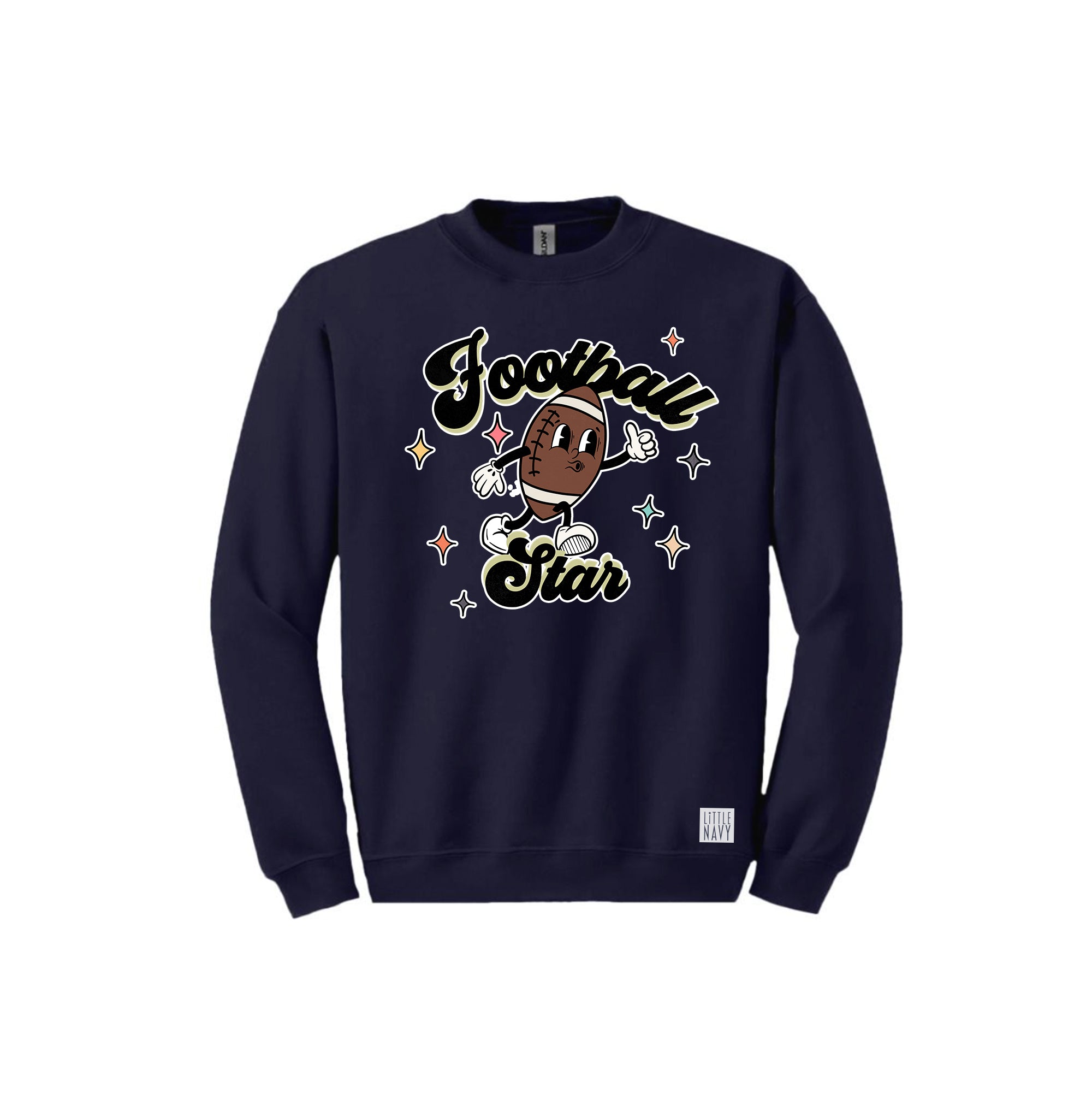 ADULT Long Sleeve Sweatshirt - Retro Football