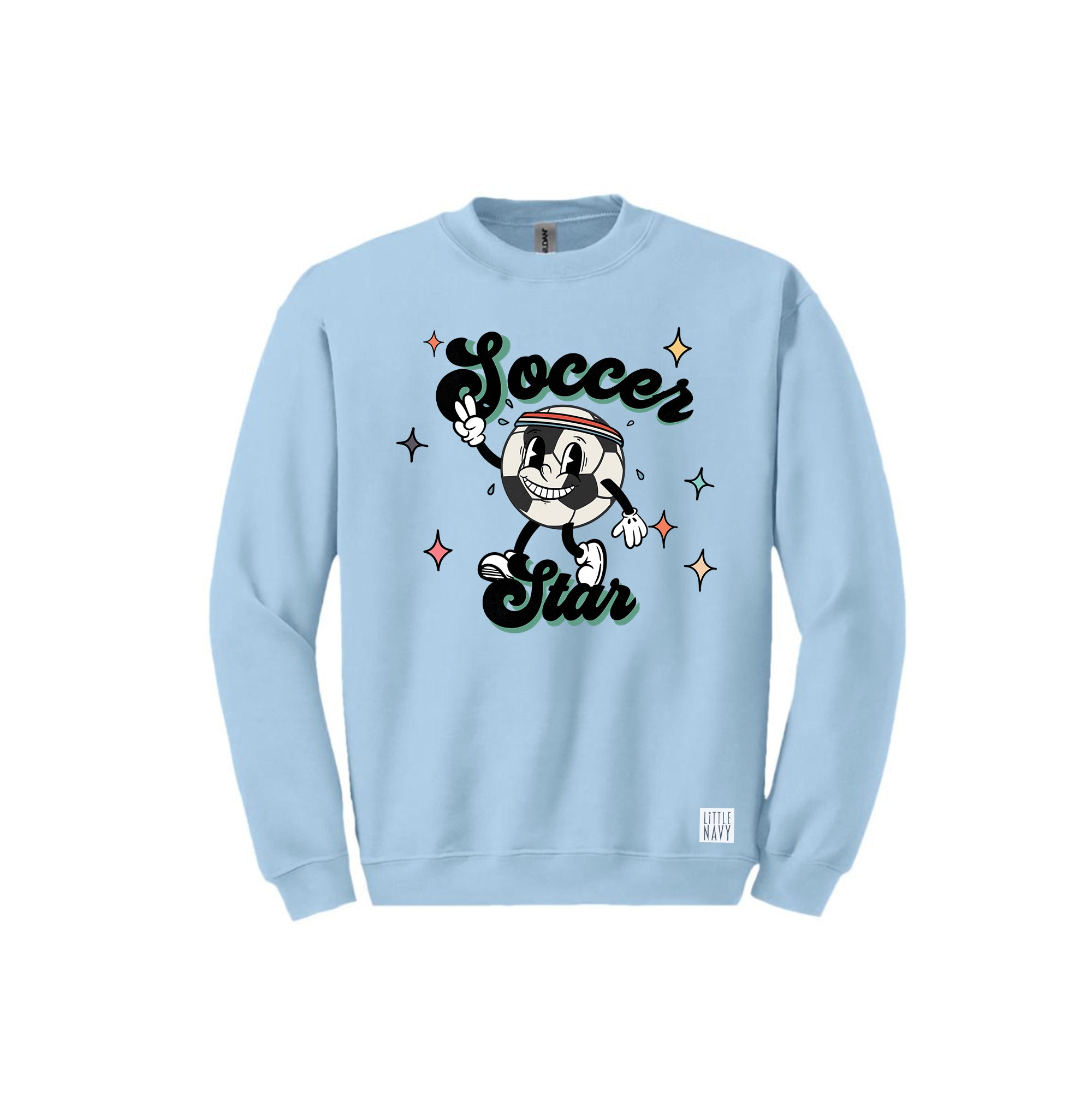 ADULT Long Sleeve Sweatshirt - Retro Soccer