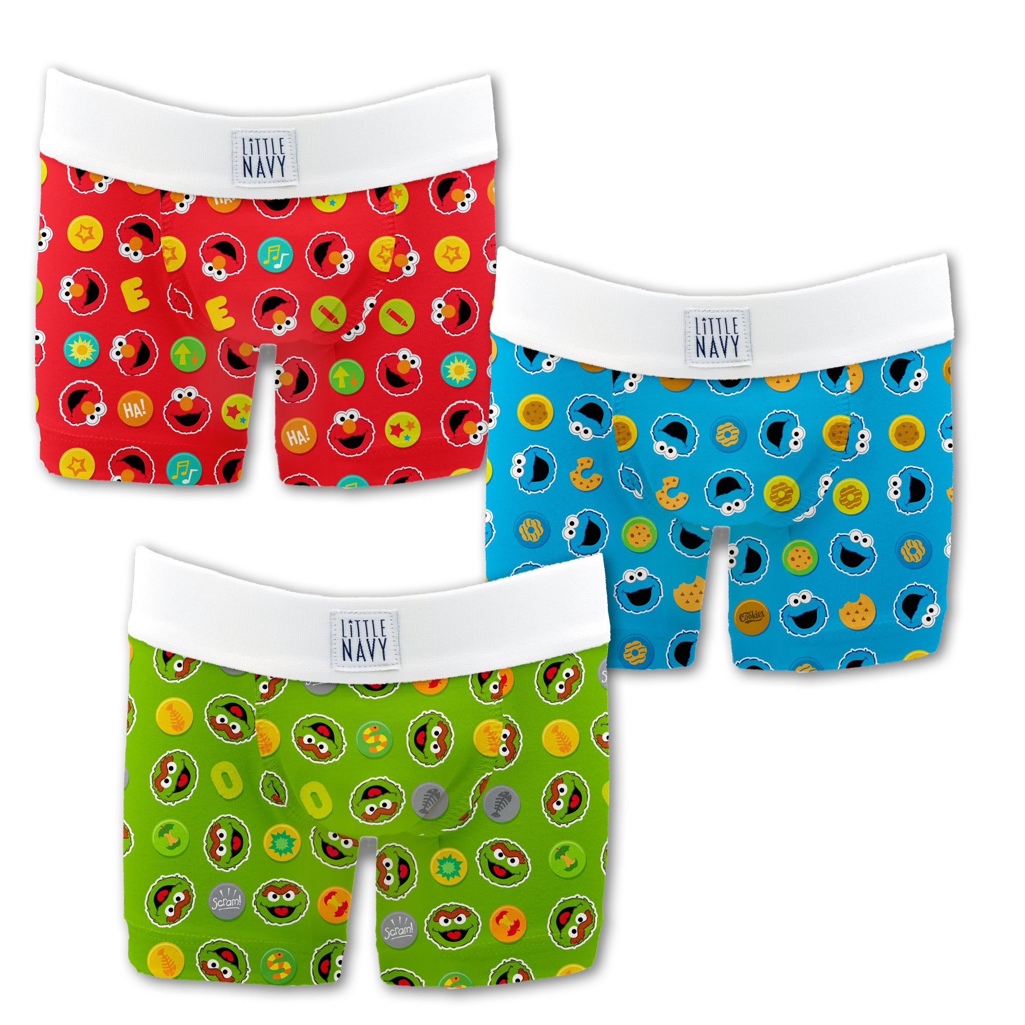 Sesame Street - Premium Boys Boxer Brief (3 pack) NON-PERSONALIZED - Little  Navy