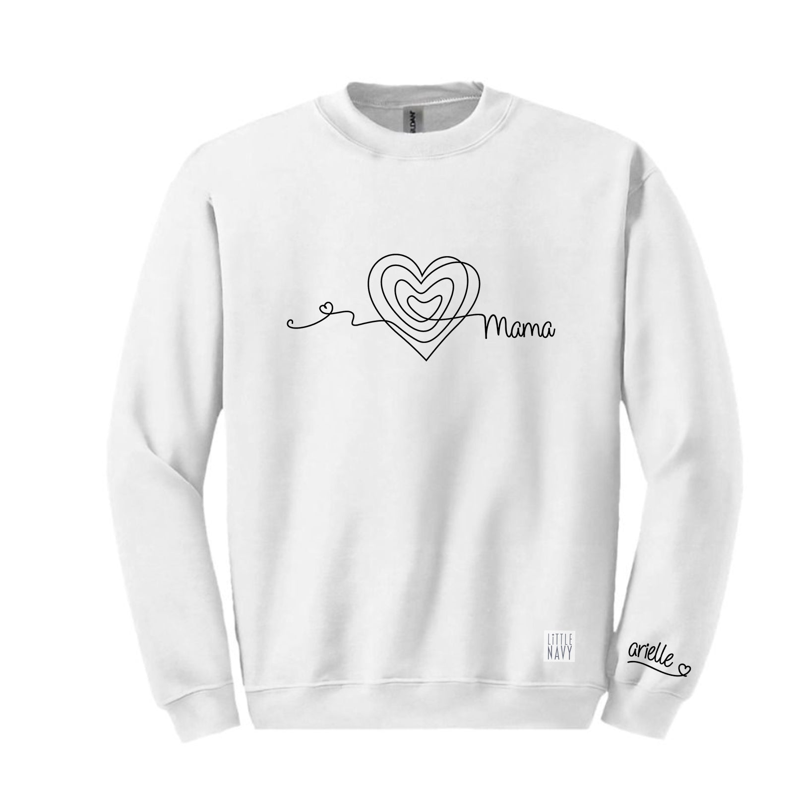 ADULT Long Sleeve Sweatshirt - Mama Heart